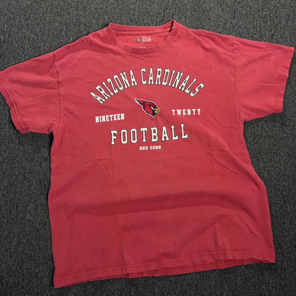 Vintage Y2k Arizona Cardinals Red Embroidered Nfl Graphic Tee Men's Large